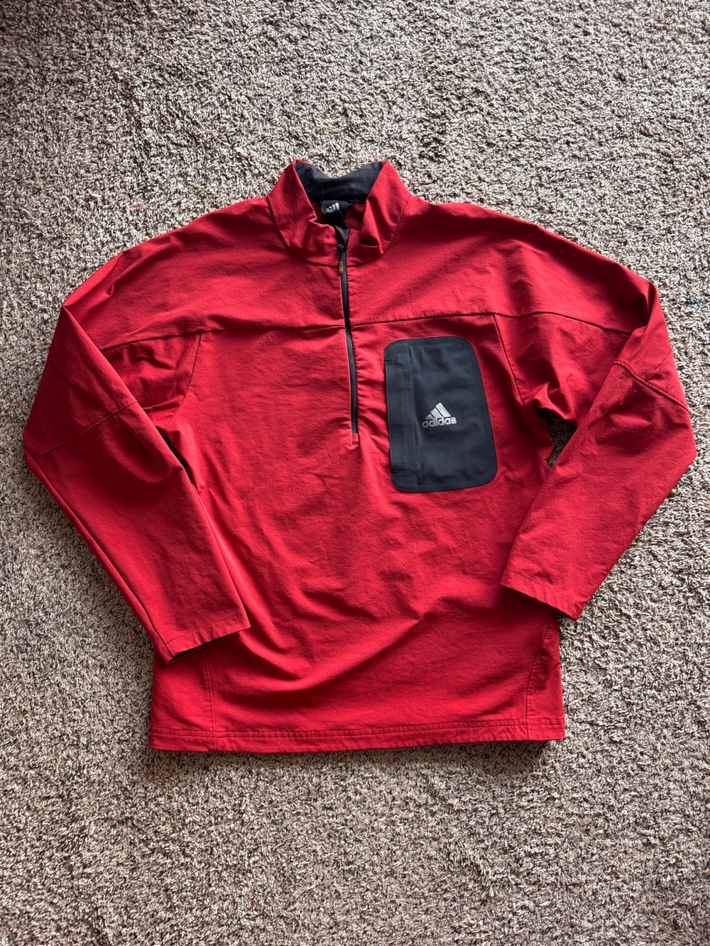 Adidas Pullover Lightweight Windbreaker Red Men’s Medium